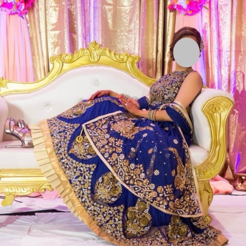 Indian Bridal Lehenga Gown with Duppata